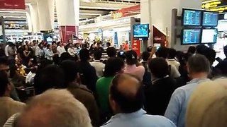 Dhoni's six to win the cricket world cup 2011 at Delhi International Airport (IGI)