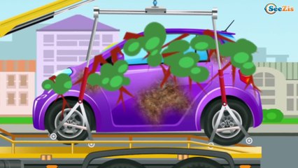 The Yellow Tow Truck Service Vehicles Cartoon for kids | Cars & Trucks Cartoons for children