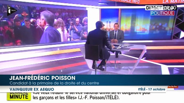 Jean-Frédéric Poisson se vante d'être le vainqueur du débat de la primaire à droite, ex æquo avec Nicolas Sarkozy et Alain Juppé