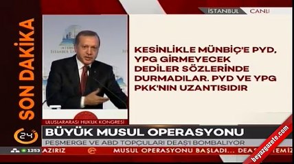 Cumhurbaşkanı Erdoğan'dan Musul operasyonu açıklaması