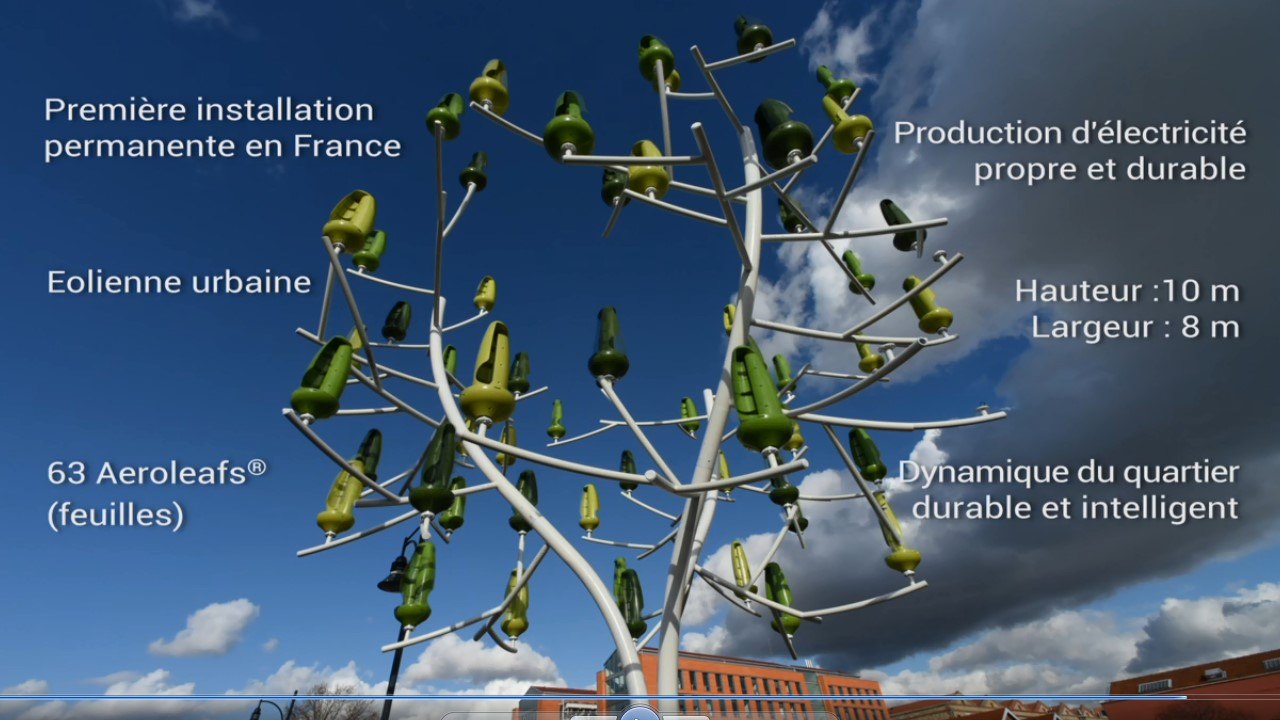This 30-foot "tree" is actually a wind energy turbine