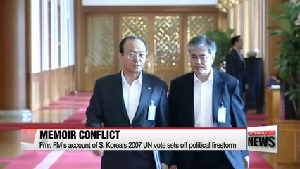 Former foreign minister's memoirs set off firestorm in domestic politics