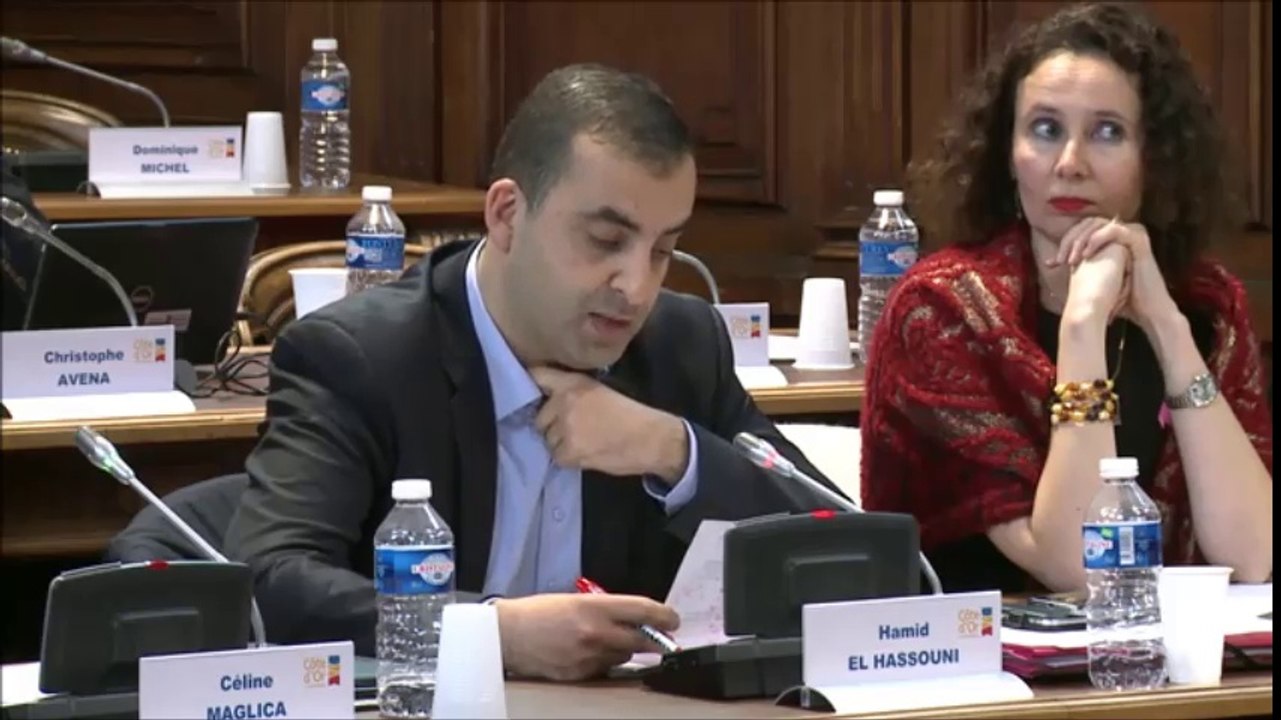 Hamid EL HASSOUNI, Céline MAGLICA et Michel BACHELARD. Dépenses 2017 pour les collèges. 17 octobre 2016