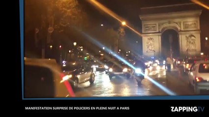 Paris : Les policiers manifestent en pleine nuit pour soutenir leurs collègues blessés (Vidéo)
