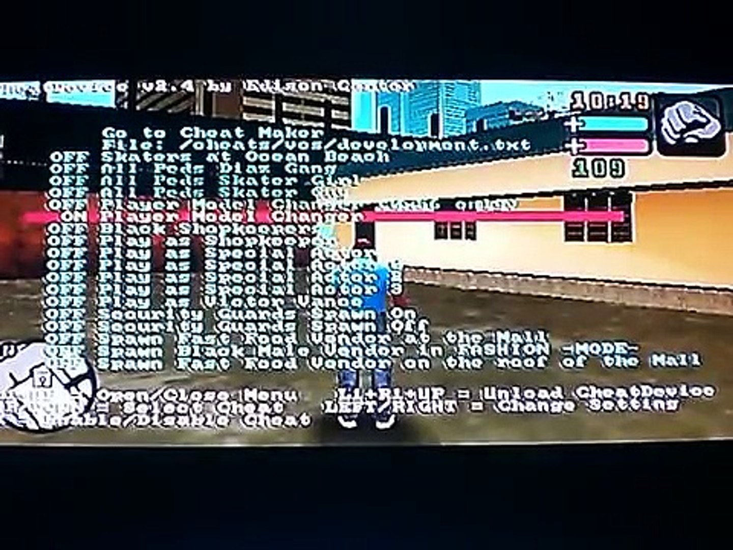 Grand Theft Auto Vice City Stories Gta Vcs Psp Cheatdevice Beta Unused Rollerblade Ped Video Dailymotion