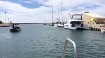 Traversée du port de Frontignan-Plage