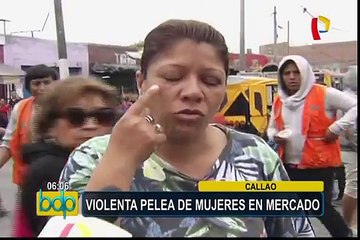 Callao: violenta pelea de mujeres en mercado