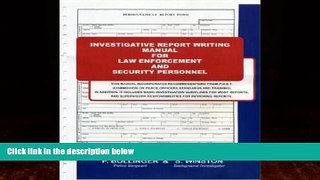 Books to Read  Basic Report Writing for Law Enforcement and Security  Best Seller Books Best Seller