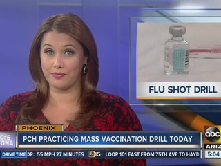 Phoenix Children's Hospital practicing mass vaccination drill