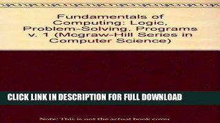 [PDF] FREE Fundamentals of Computing I: Logic, Problem Solving, Programs and Computers, Pascal