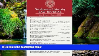 Full [PDF]  Northeastern University Law Journal: Vol. 4, No. 1 Spring 2012  Premium PDF Online