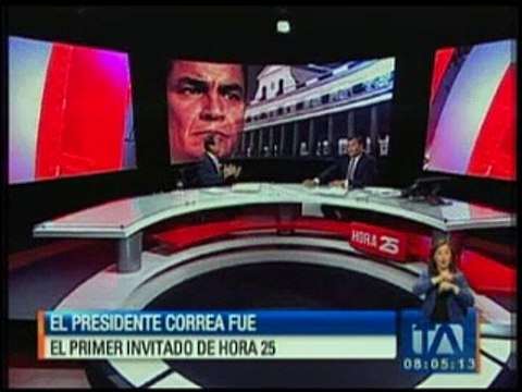 El presidente Correa fue el primer invitado de Hora 25