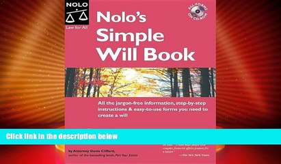 Big Deals  Nolo s Simple Will Book 6th Edition  Full Read Most Wanted