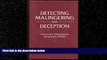FREE PDF  Detecting Malingering and Deception: Forensic Distortion Analysis (FDA) READ ONLINE