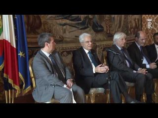 Roma - Mattarella incontra i promotori e i vincitori del concorso 'Immagini per la Terra' (17.10.16)