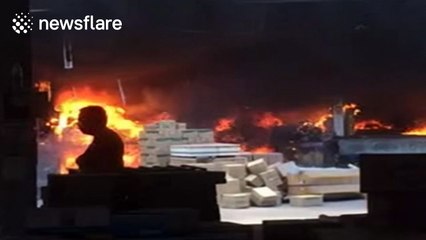 Warehouse explosion injures two in China