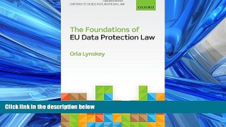 EBOOK ONLINE  The Foundations of EU Data Protection Law (Oxford Studies in European Law)  BOOK
