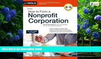 Books to Read  How to Form a Nonprofit Corporation (How to Form a Nonprofit Corporation (W/Disk))