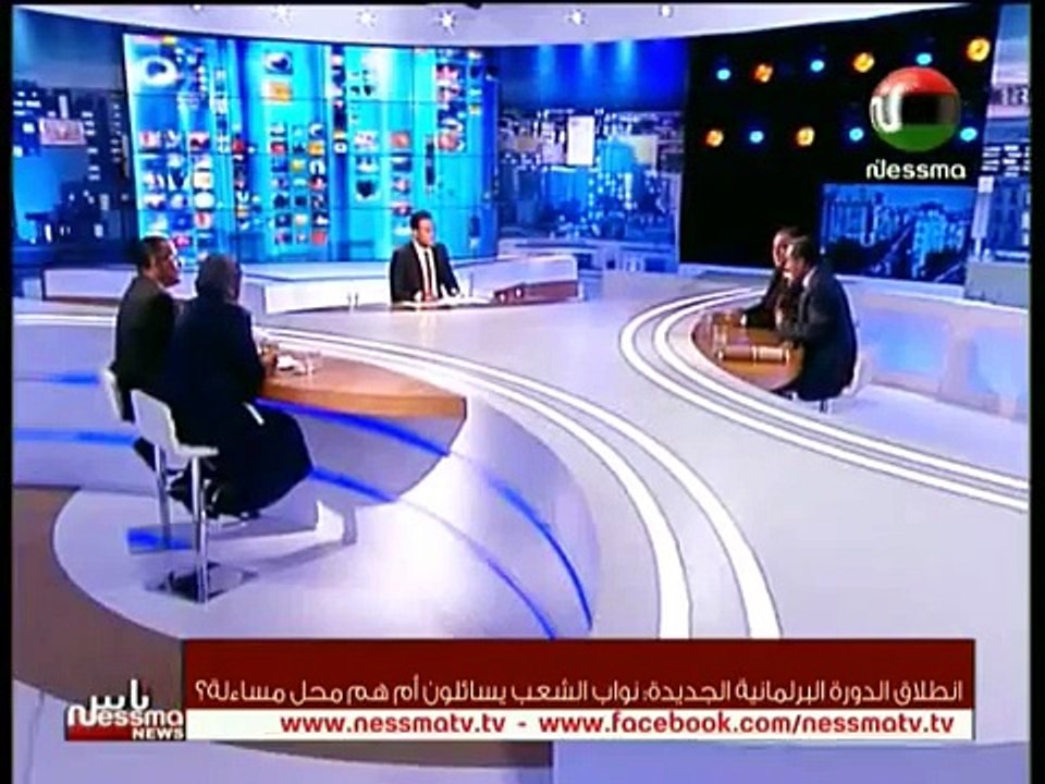 مشادات كلامية حادة بين يمينة الزغلامي و فيصل التبيني بعد نعته لنواب الأحزاب الحاكمة بـ "القطيع"مشادات كلامية حادة بين يم