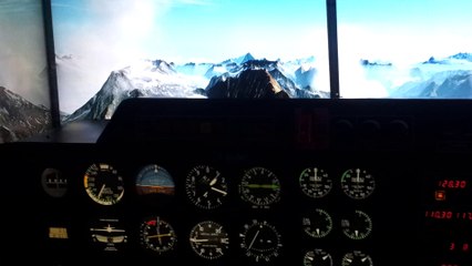 Entre le Mont-Blanc et le Cervin sur simulateur AS03 Air Simulation