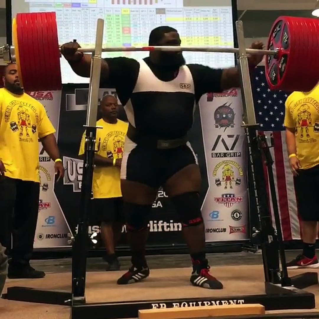 Ray Williams bat le record du monde de squat avec 456 kg - Vidéo Dailymotion