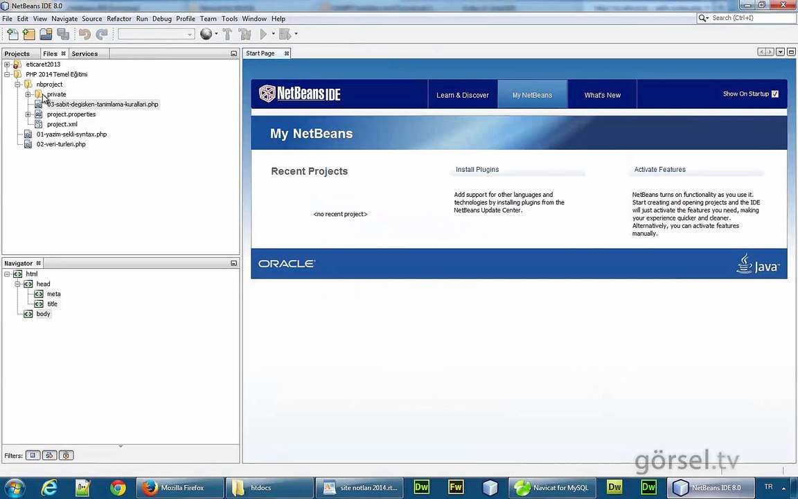 PHP EgitimSeti 11 - değişkenlerin kullanımı 1