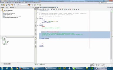 PHP EgitimSeti 12 - değişkenlerin kullanımı 2