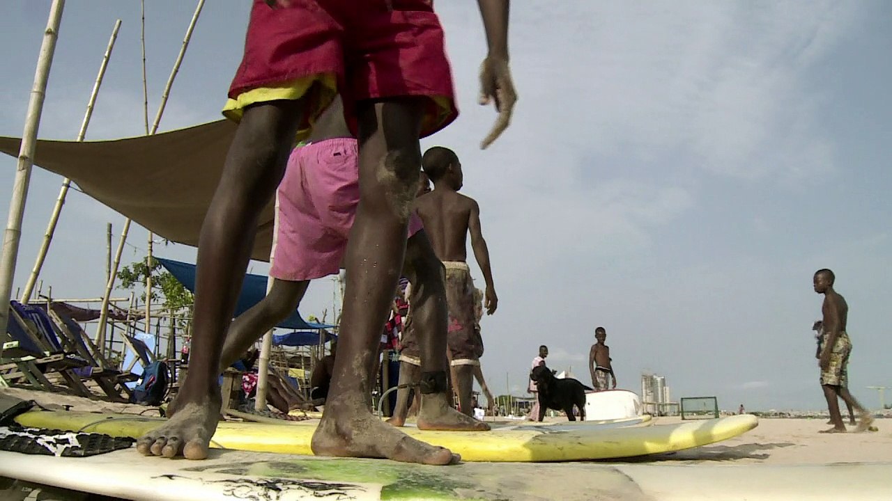 Nigerian youngsters catch waves at Lagos surf school