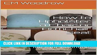 [PDF] How to Upholster a Chair or Armchair Seat: Ideal for Beginners Popular Online