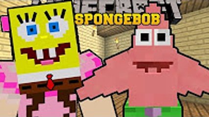 PopularMMOs Minecraft_ SPONGEBOB (BECOME SPONGEBOB, PATRICK, & SQUIDWARD!) Custom Command