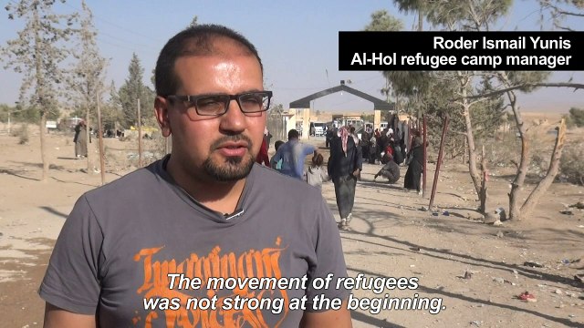 Families from Mosul find shelter in Syrian refugee camp