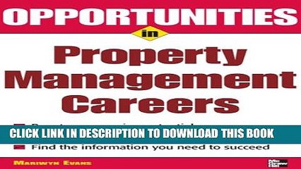 [DOWNLOAD] PDF BOOK Opportunities in Property Management Careers (Opportunities in ...