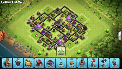 NEW TH8 FARMING BASE 2016 WITH BOMB TOWER (Update October) #4