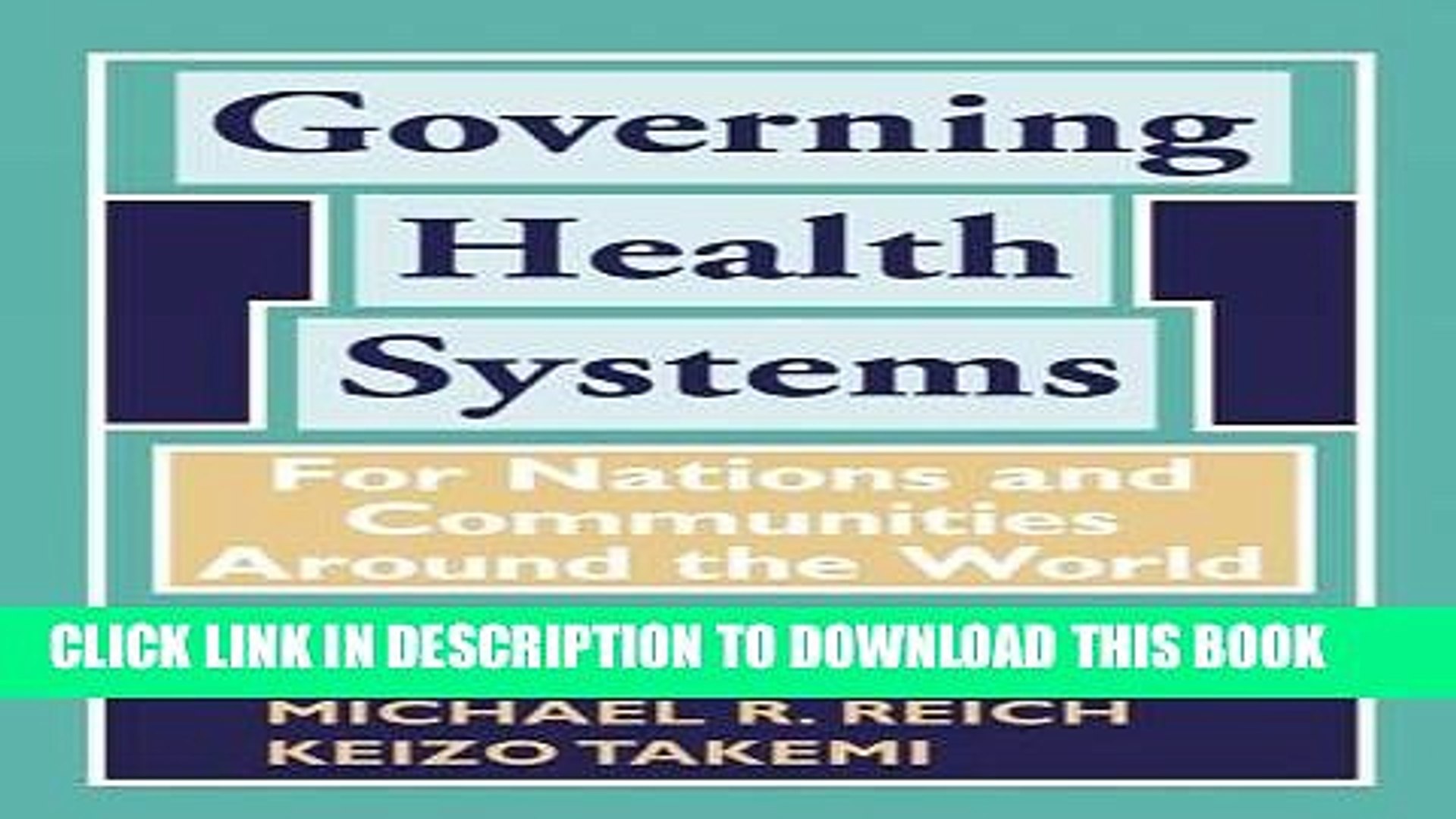 [PDF] Governing Health Systems: For Nations and Communities Around the World Popular Online