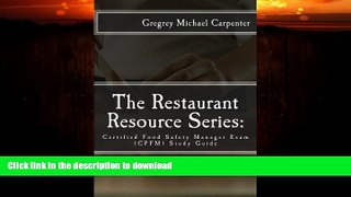 FAVORITE BOOK  The Restaurant Resource Series:: Certified Food Safety Manager Exam (CPFM) Study