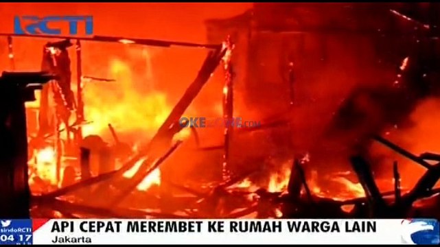 Kebakaran Permukiman Padat Penduduk di Kramat Sentiong Jakarta Pusat