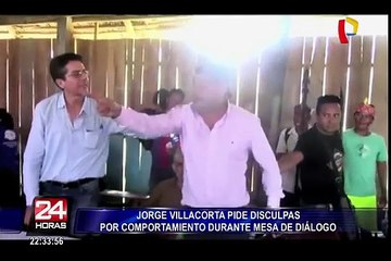 Jorge Villacorta pide disculpas por comportamiento durante mesa de diálogo