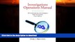 FAVORITE BOOK  Investigations Operations Manual: FDA Field Inspection and Investigation Policy
