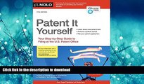 FAVORIT BOOK Patent It Yourself: Your Step-by-Step Guide to Filing at the U.S. Patent Office READ
