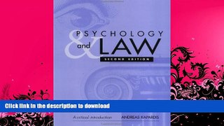 GET PDF  Psychology and Law: A Critical Introduction  BOOK ONLINE