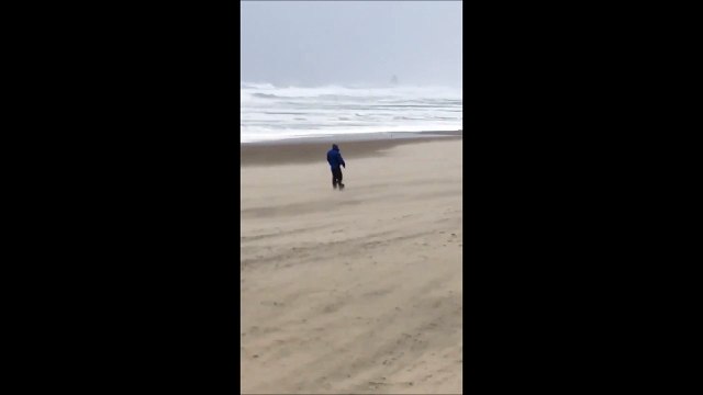 Quand de forts vents frappent la plage... Tempete de sable