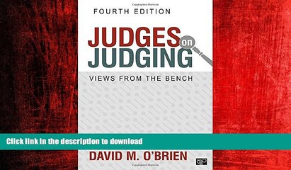 FAVORIT BOOK Judges on Judging: Views from the Bench, 4th Edition READ EBOOK