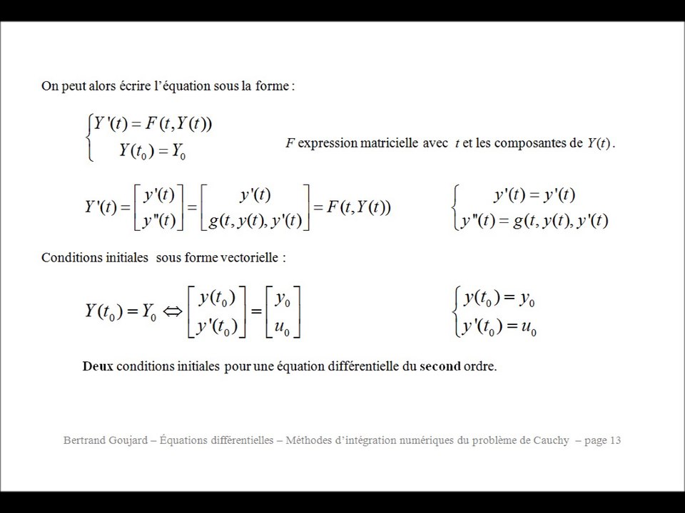Équations différentielles C2 : C) Quelques méthodes d’intégration numériques du problème de Cauchy 2nde partie