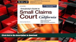 READ ONLINE Everybody s Guide to Small Claims Court in California READ EBOOK