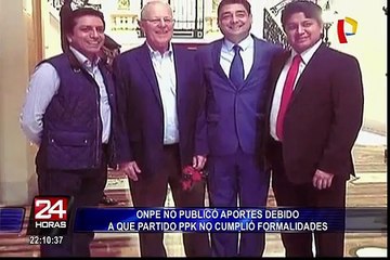ONPE no publicó aportes que recibió PPK porque partido no cumplió formalidades
