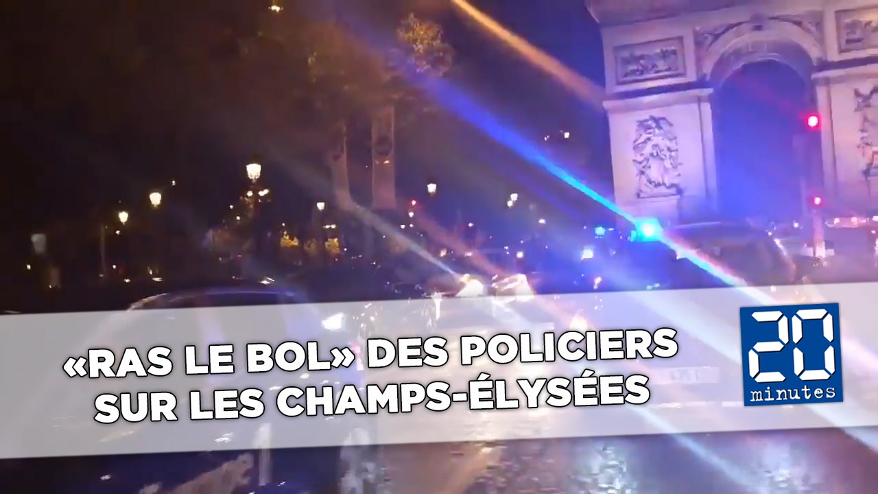 Les policiers ont manifesté leur «ras-le-bol général» sur les Champs-Elysées