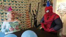 Spiderman cartoon, Frozen Elsa vs Wonder Woman vs Spiderman, Fart Prank w/ Joker IRL superhero fun