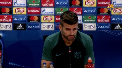 Gerard Piqué: “El partido contra el City es un reto”