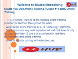 Oracle 12c DBA Online Training | Oracle 11g DBA Online Tutorial