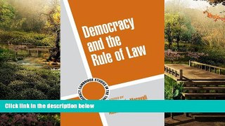 Must Have  Democracy and the Rule of Law (Cambridge Studies in the Theory of Democracy)  Premium